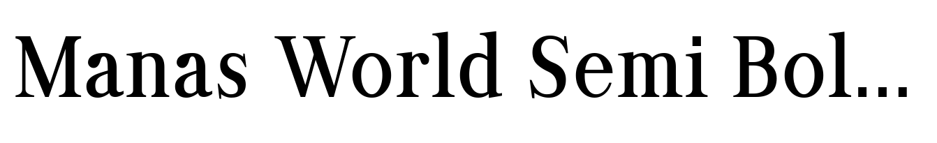 Manas World Semi Bold Condensed